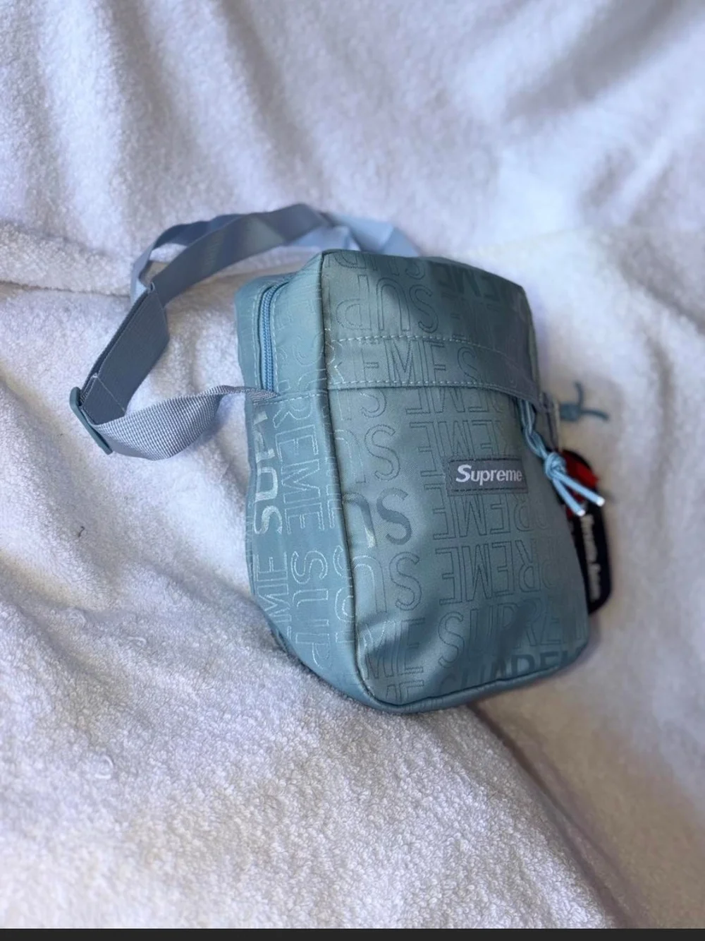 Supreme Powder Blue Logo Crossbody Bag